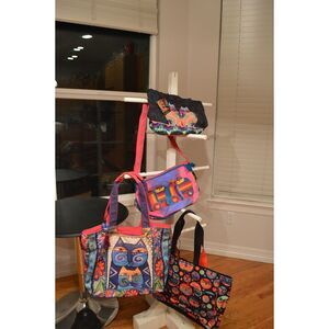 Vintage Laurel Burch Cat Bag Lot – 4 Tote & Shoulder Bags